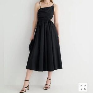 J.Crew Collection side-cutout midi dress [Black]